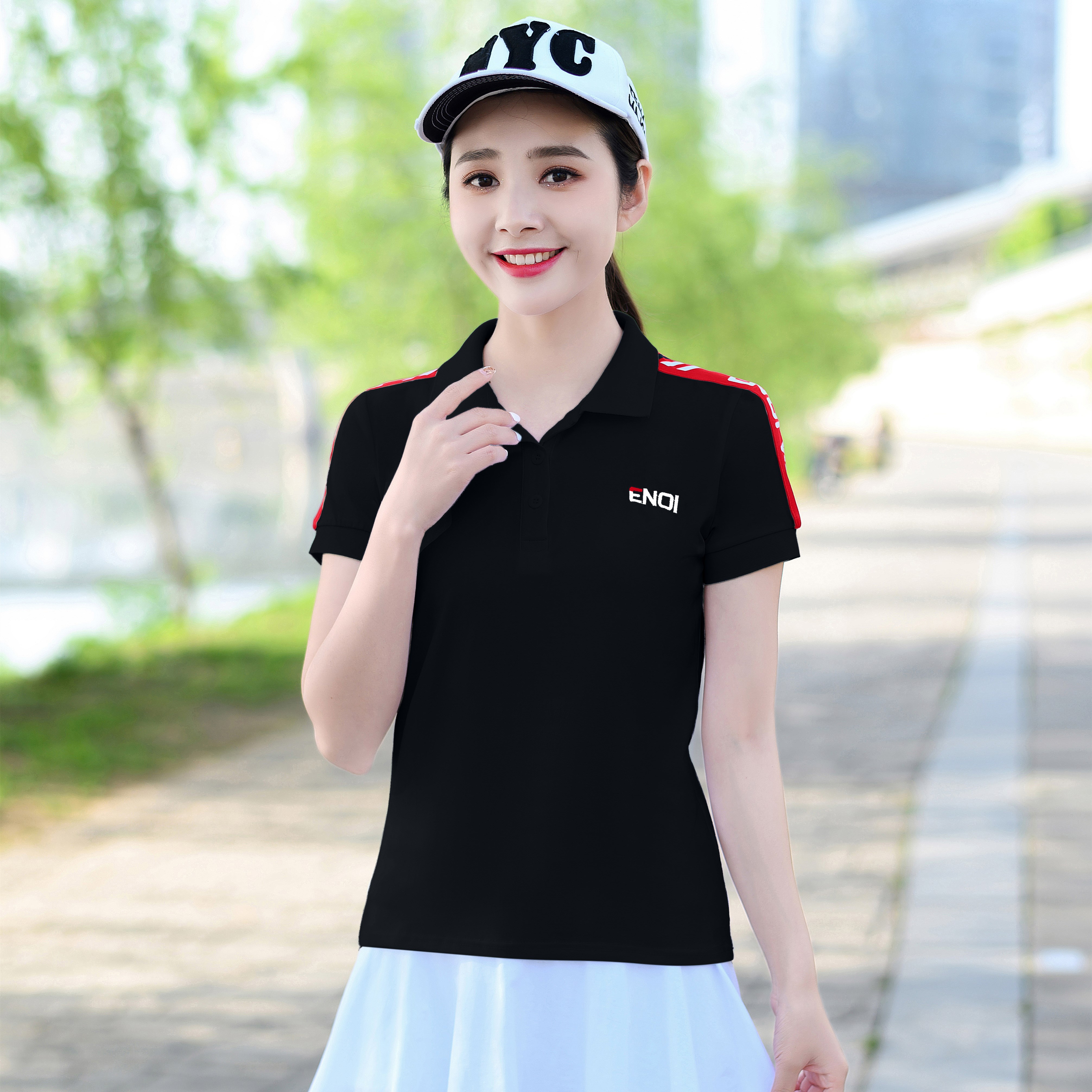 网球服女套装夏2021新款时尚运动短裙休闲两件套薄款短袖羽毛球服