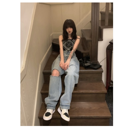 fortylions四十只狮时髦复古不挑人辣妹印花打底吊带