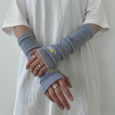 批发实拍实价 不减 ~男女暗黑系vintage穿指手套防晒针织袖套 