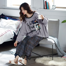 批发纯禧月子服纯棉产后哺乳喂奶衣睡衣纯棉秋冬款家居服套装