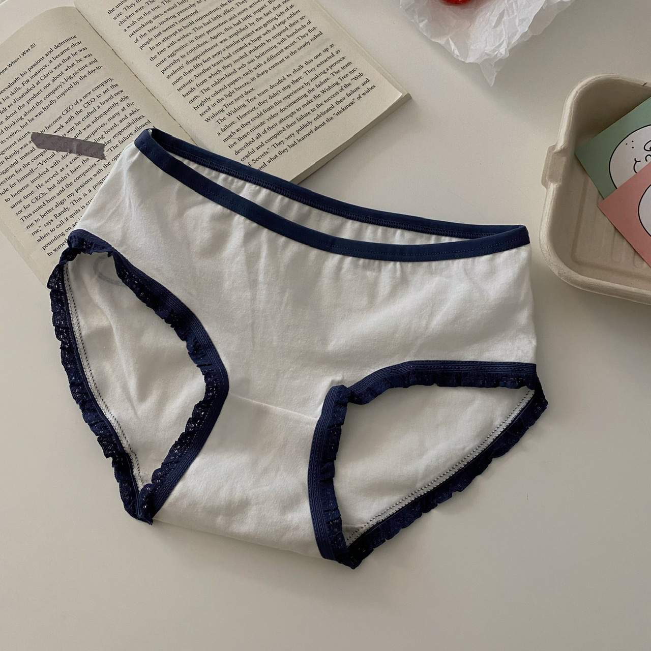 实拍实价5条装夏季新款设计感蝴蝶结可爱卡通少女三角裤学生内裤