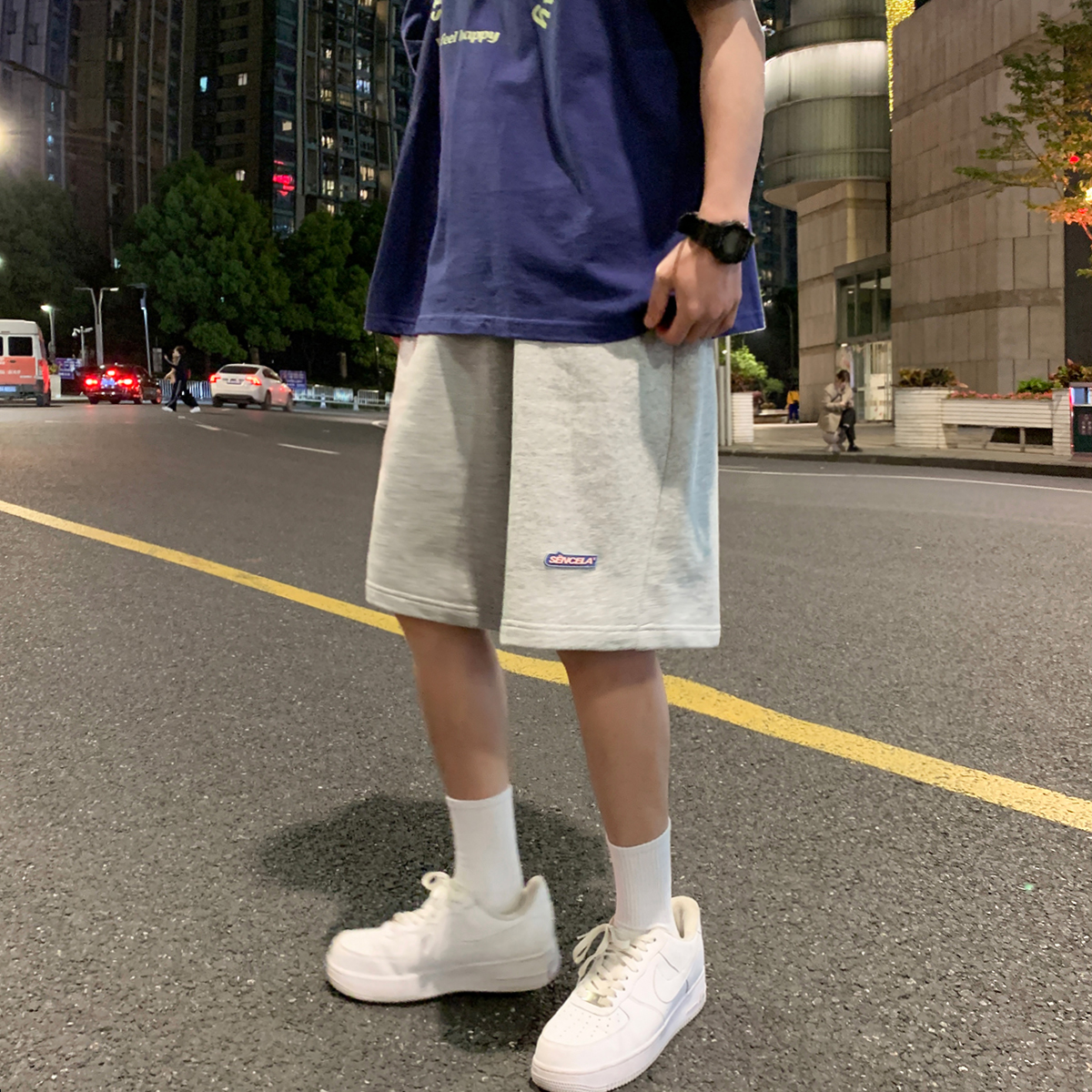 夏季网红潮男休闲运动短裤男潮流薄款百搭学生情侣中裤宽松五分裤