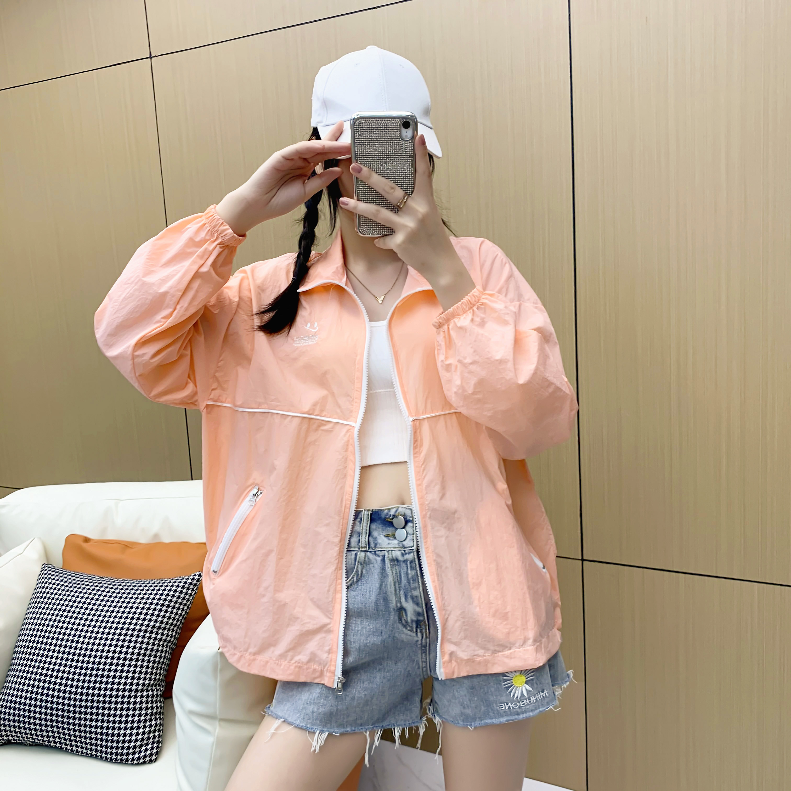 防晒外套女2021新款夏季长袖韩版潮薄款女士防晒服时尚百搭防晒衣