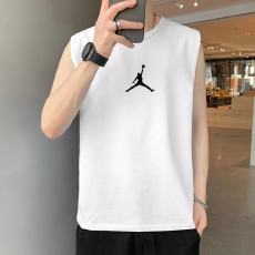 批发夏装日系圆领薄潮牌宽松飞人宽松背心T恤运动服男无肩纯棉上衣