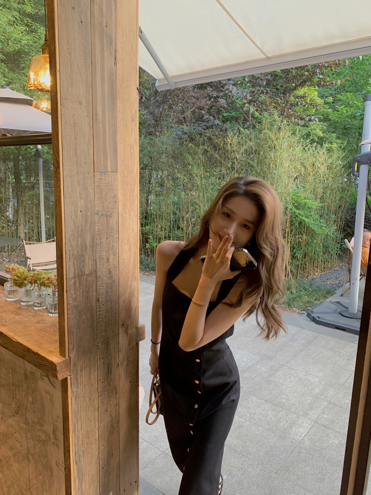 asmanna伊莎蓓拉高级感挂脖吊带连衣裙气质女神范chic裙子夏