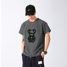 2021年智博夏季新款小熊短袖T恤男韩版宽松ins潮流上衣半袖体恤