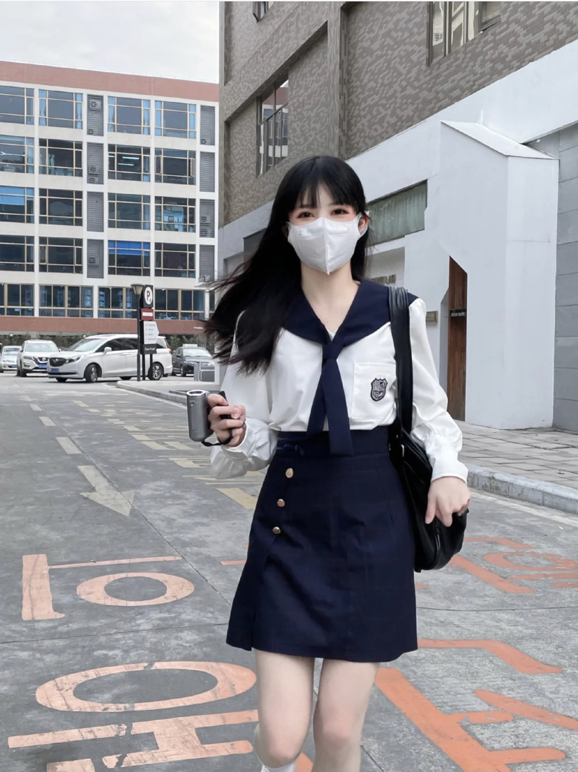 梗i豆韩式jk制服上衣正版原创日系夏季学院风短裙水手服套装全套