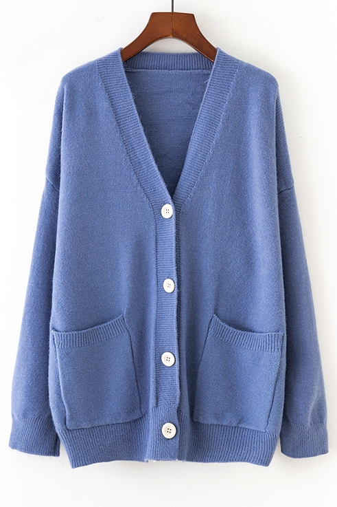 针织开衫女春秋新款韩版宽松慵懒风小清新中长款洋气学生毛衣外套