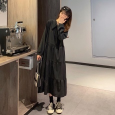 批发早春装新款实拍<b class='q'>大码</b>学院风遮肚减龄胖MM连衣裙闺蜜裙