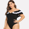 欧美外贸女装速卖通亚马逊ebay纯色性感连体泳衣比基尼轮播图2