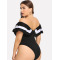 欧美外贸女装速卖通亚马逊ebay纯色性感连体泳衣比基尼轮播图4