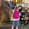 夏季新款韩版V领纯色针织毛衣马甲女修身显瘦学院风百搭马夹上衣轮播图2