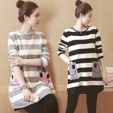 批发春款孕妇上衣新款卫衣服T恤时尚打底衫长袖连衣裙春秋款