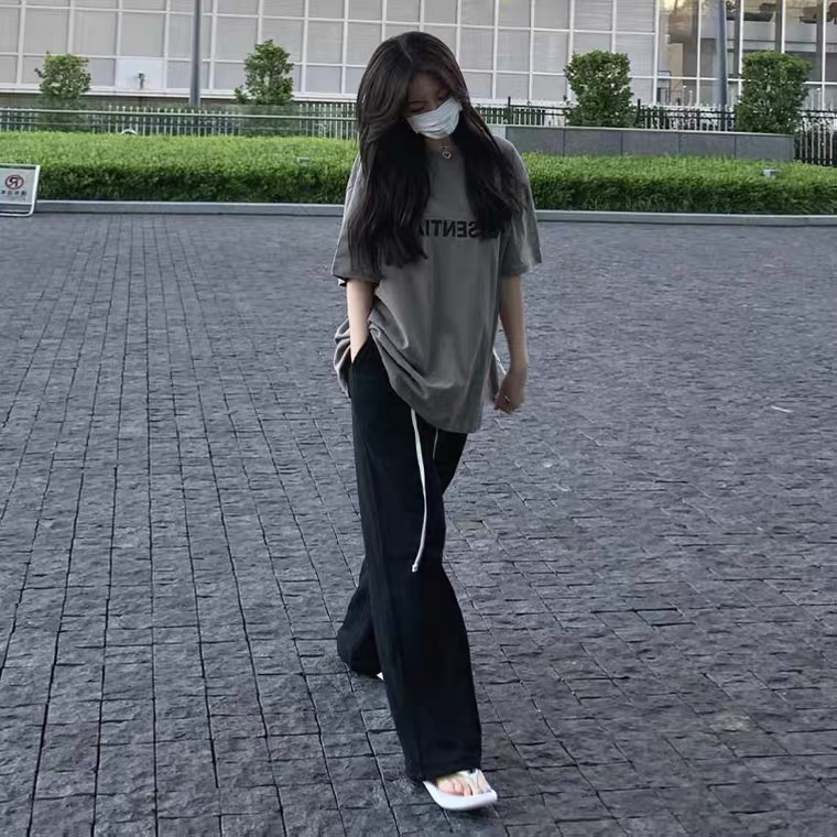 夏季2021网红夏装盐甜系穿搭炸街小个子洋气减龄休闲裤两件套装女