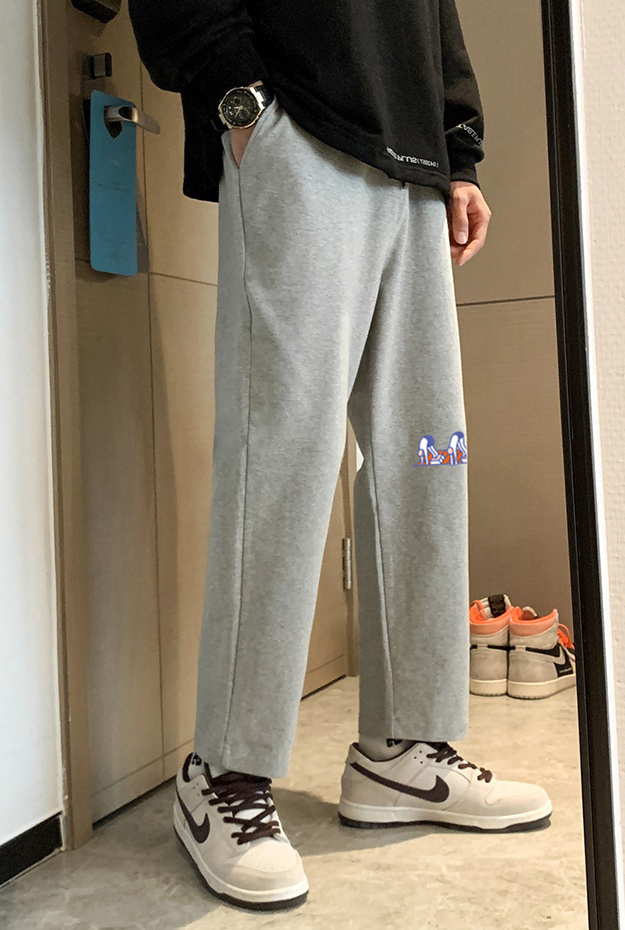 运动男士休闲九分裤春秋款平口裤脚百搭潮流卫裤