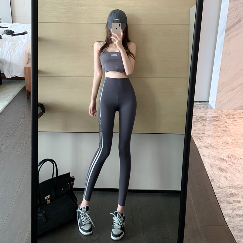 网红鲨鱼裤女春秋外穿薄款小个子收腹提臀瑜伽芭比飞行女神裤夏季