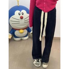 批发65米呢#休闲<b class='q'>裤</b>女秋季港风高腰显瘦宽松阔腿<b class='q'>裤</b><b class='q'>抽</b>绳运动卫<b class='q'>裤</b>ins潮