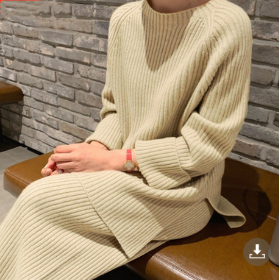 wool knitted suit