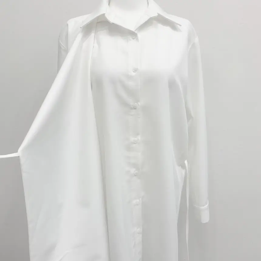 한국식 정장 스타일 뱅드 디테일 셔츠 원피스 상세 이미지 33