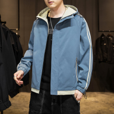 批发外套男士韩版秋季休闲连帽青少年初高中学生潮流帅气宽松夹克