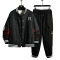 7XL-M加肥加大码夹克套装男2021秋新款棒球服工装长裤裤子两件套轮播图5