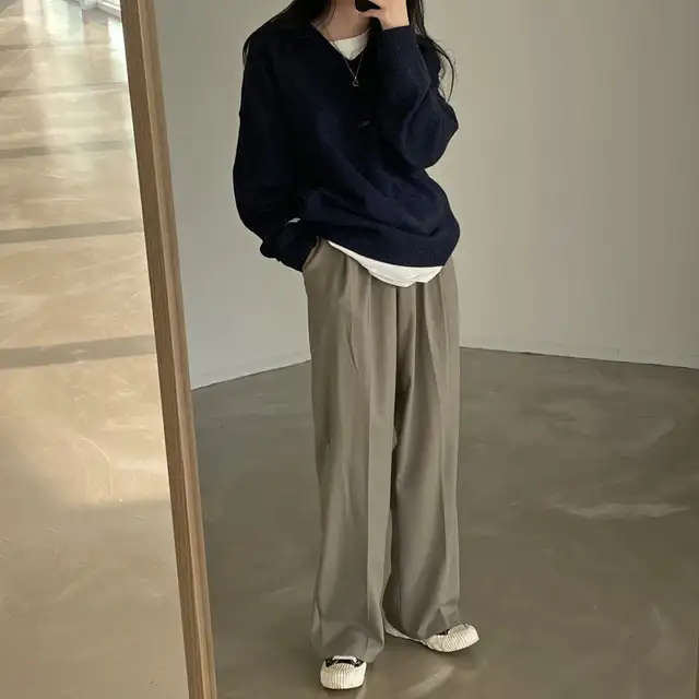 레트로 루즈핏 V넥 니트 상세 이미지 17