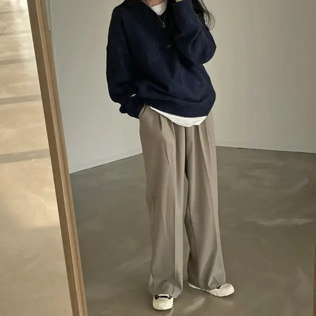 레트로 루즈핏 V넥 니트 상세 이미지 18