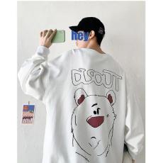 批发100%纯棉男士圆领卫衣套头<b class='q'>嘻哈</b>风慵懒风潮流百搭港风秋冬加绒加厚