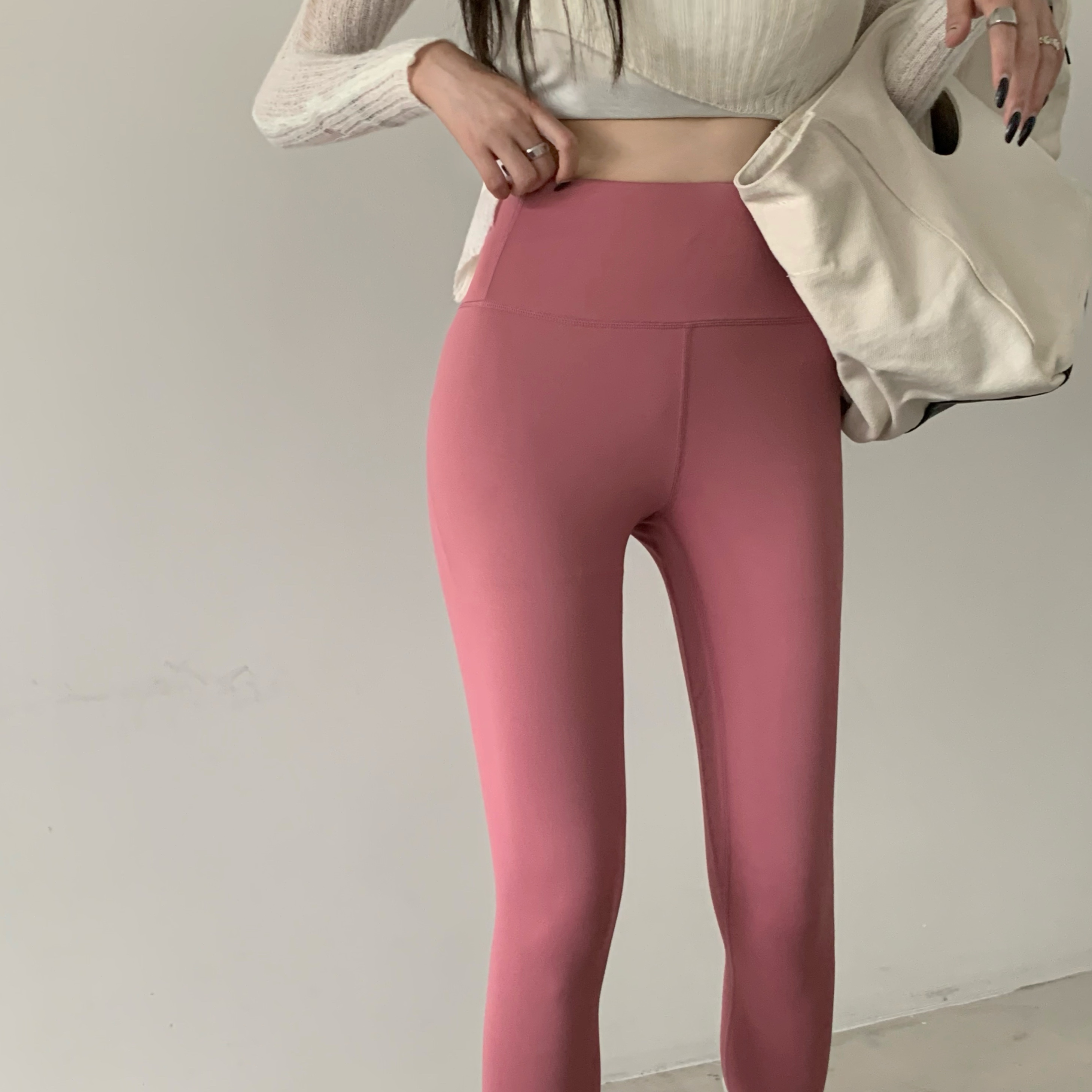 实拍实价 鲨鱼裤女外穿高腰打底裤收腹提臀显瘦瑜伽裤咚芭比裤