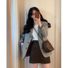 批发有货 <b class='q'>韩国</b>ins 早秋复古气质 单排扣西装 职业装 长袖 西服