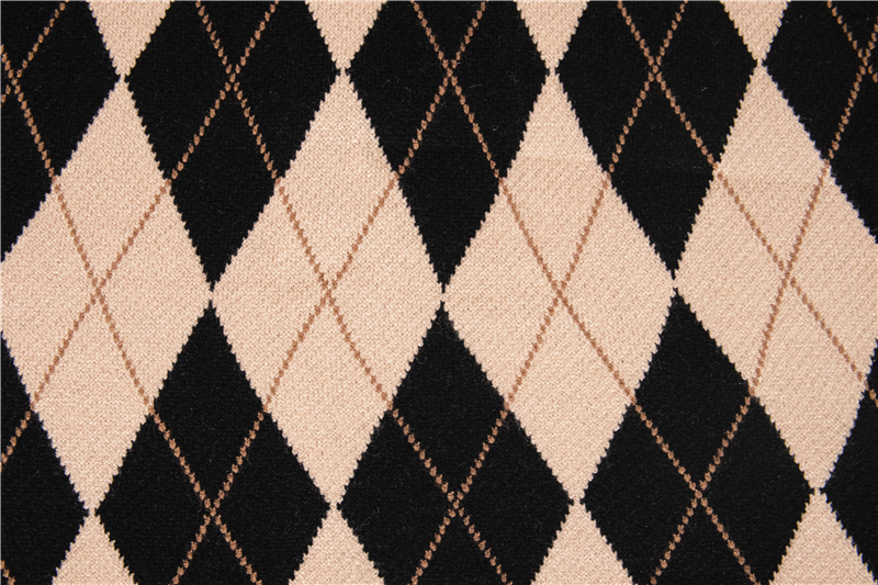 现货复古减龄针织半身裙女秋冬韩版高腰气质菱格中长款过膝a字裙