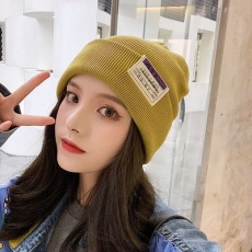 批发包头毛线帽子网红显脸小保暖韩版男女秋冬潮批发黑色针织帽冷帽