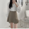 韩版 简约双层领子长袖衬衫+荷叶边半身短裙 套装可拆轮播图3