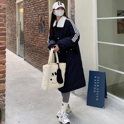JOEYJOY酒一 棉服oversize女潮中长款宽松夹棉新款冬休闲棉衣外套