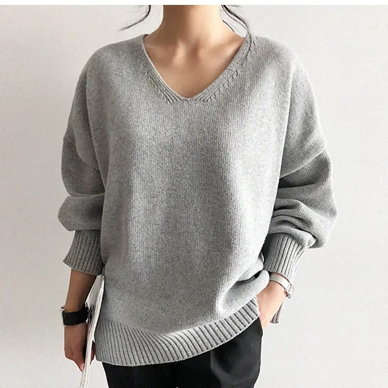V넥 캐시미어 니트 상세 이미지 4