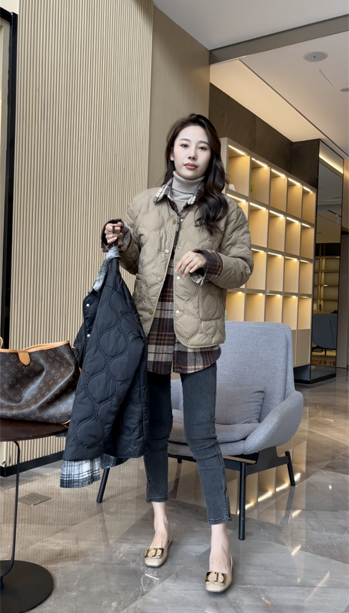 梦婷家格子假两件外套-fhr高端女装b730#106.