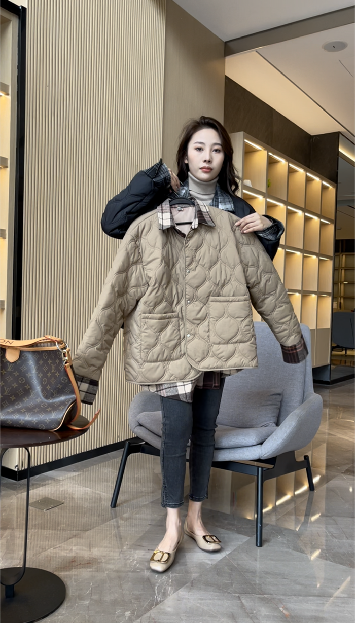 梦婷家格子假两件外套-fhr高端女装b730#106.