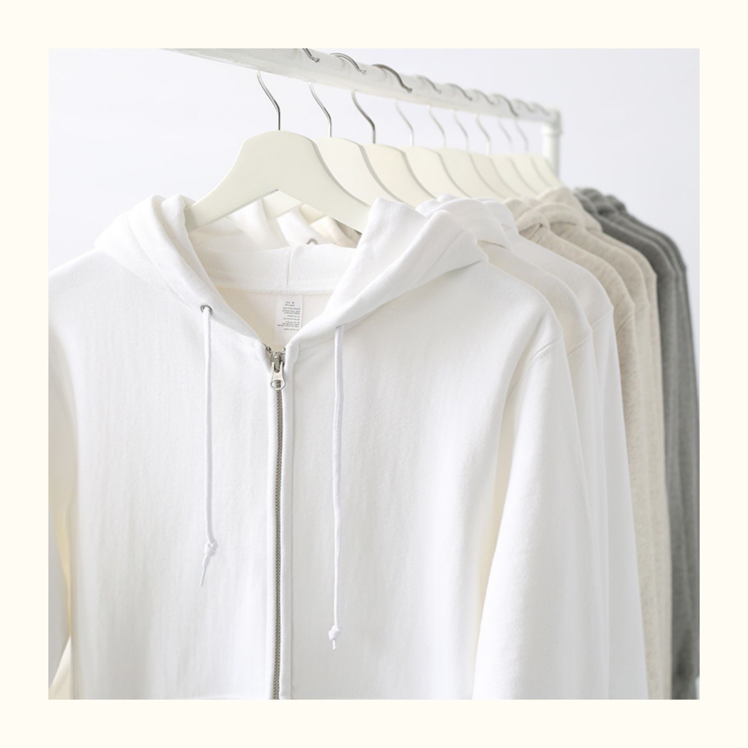 奶奶灰400g重磅纯色开衫连帽外套日系宽松秋冬季慵懒风加绒卫衣_衣生