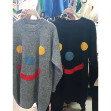 批发张<b class='q'>贝贝</b>同款 2025宽松显瘦中长款针织衫女冬设计感圆领小雪人毛衣