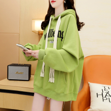 批发官图6535复合超柔春秋2022潮流字母印花加绒连帽卫衣女