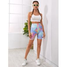 批发2022夏季新款欧美女装印花<b class='q'>打底裤</b> 骑车短裤