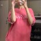 65/35拉架新款假两件短袖T恤男女豹纹半袖上衣宽松轮播图4