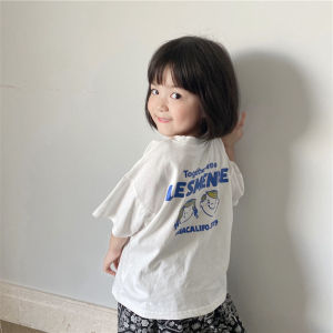 TT87#纯棉中大童女童夏季短袖T恤新款印花宽松可爱洋气上衣