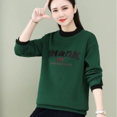 卫衣女2022新款春秋加绒加厚冬季中年女士休闲保暖上衣套头外套