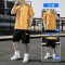 潮牌短袖套装男2022夏季新款宽松韩版潮流青少年休闲一套帅气搭配轮播图1