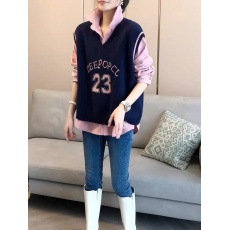 批发针织<b class='q'>马甲</b>衬衫女两件套毛衣背心学院风时尚套装春季2026新款欧洲站