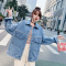 实拍短款牛仔外套女春秋2023春秋新款韩版宽松原宿风bf上衣ins潮轮播图4