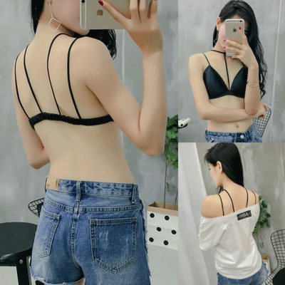 실사 s s 무거운 추천 유럽과 미국 세련된 choker 스타일 행침 목 검정색 bra 브래지어