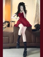 夏季港味复古洋气辣妹少女感纯欲收腰吊带连衣裙+短款上衣两件套