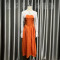2022新款甜橙派对显瘦显高连衣裙加开衫两件套轮播图1